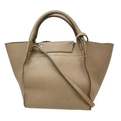 Celine Big Grained Calfskin, Gray, Leather, Handbag