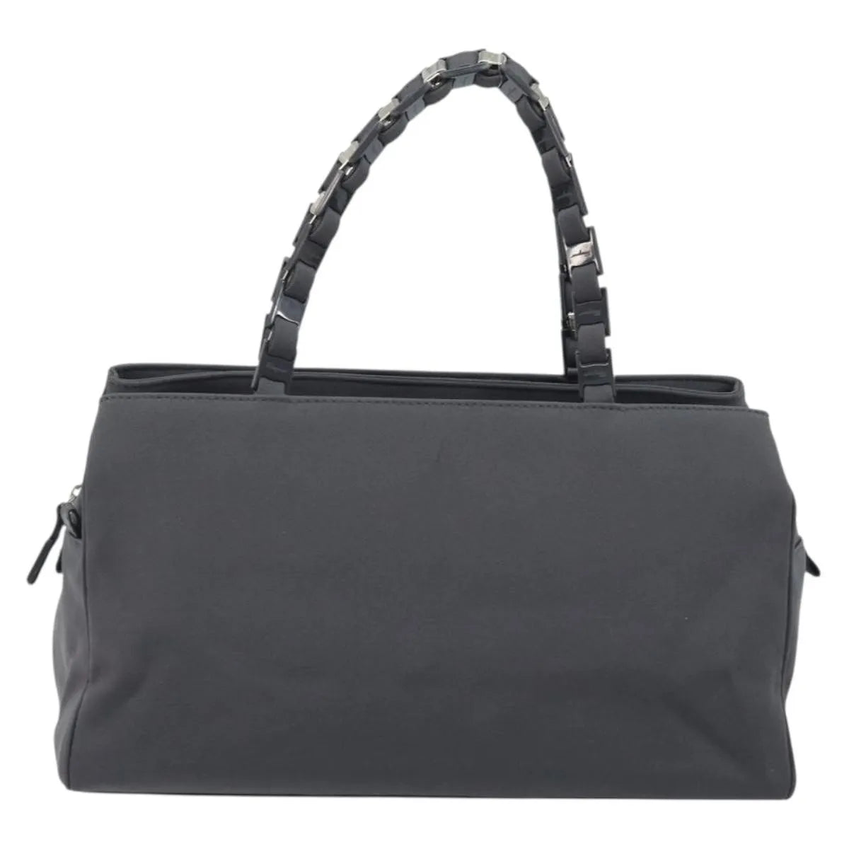 Salvatore Ferragamo Vala Canvas, Gray, Canvas, Handbag