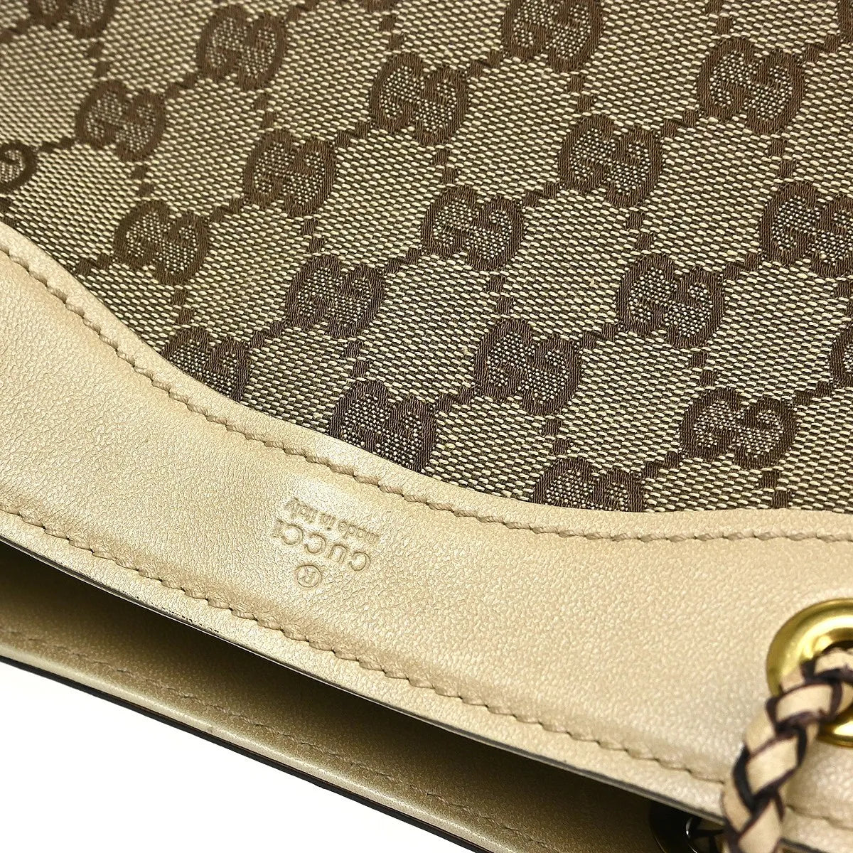 Gucci Miss GG Tote GG Canvas with Leather, Beige, Canvas, Handbag