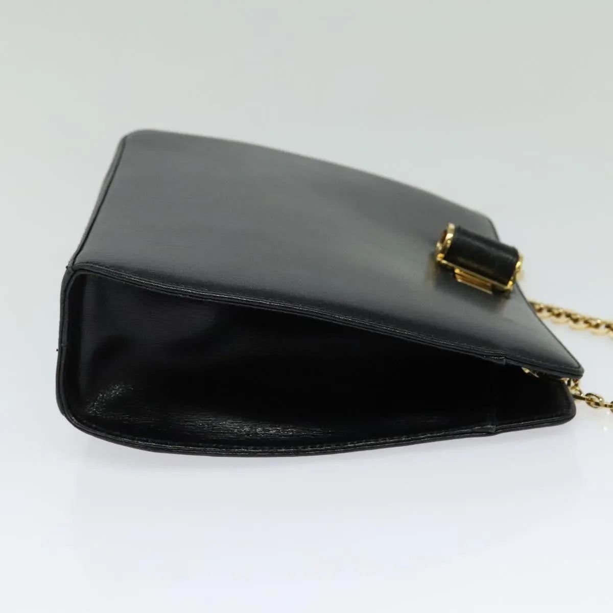 Salvatore Ferragamo Shoulder Leather, Black, Leather, Shoulder Bag