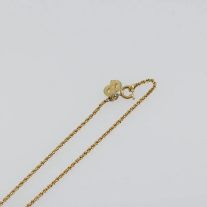 Christian Dior CD Round Pendant Metal, Gold, Metal, Necklace