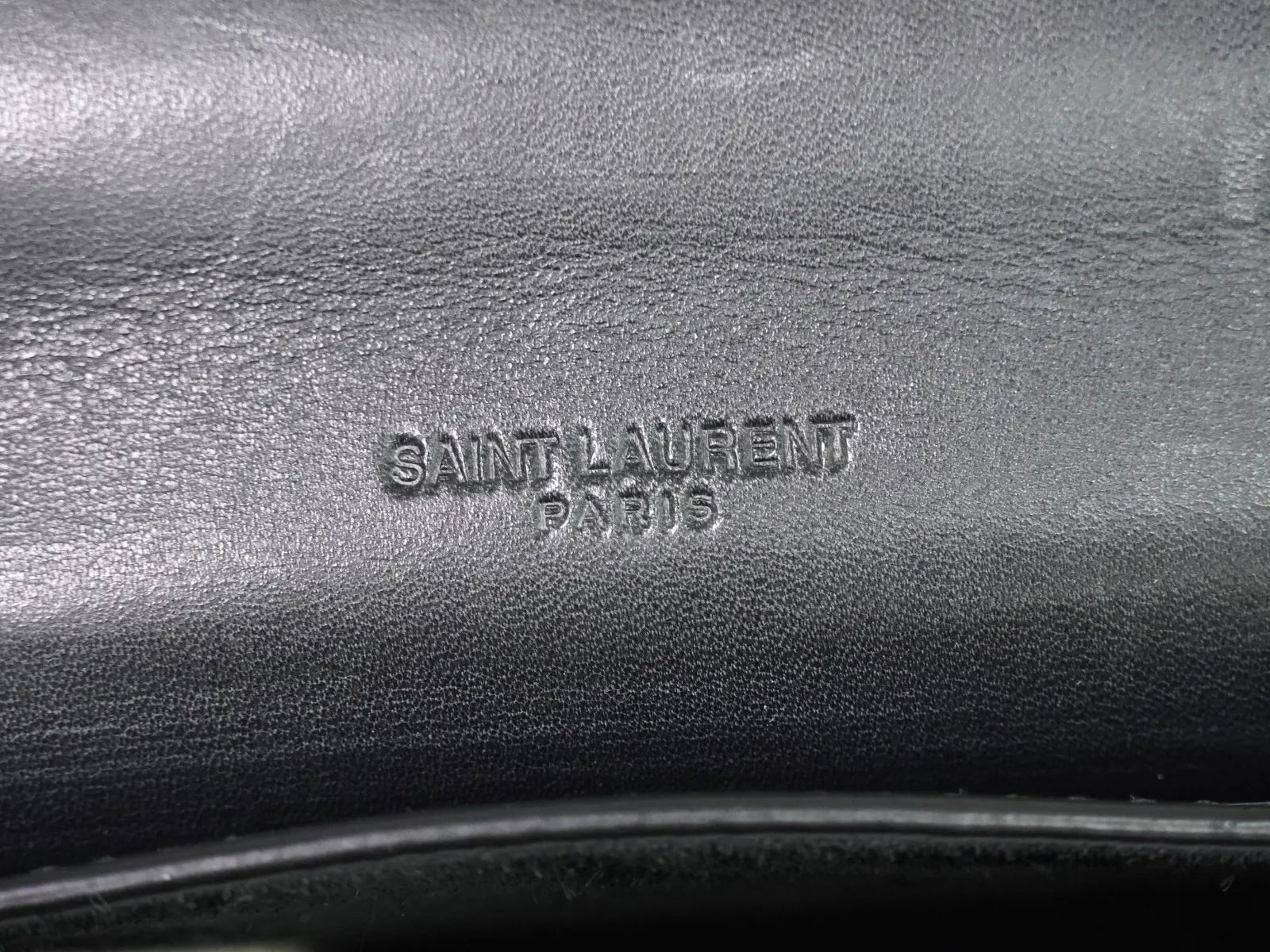 Saint Laurent Kaia Leather, Black, Leather, Shoulder Bag