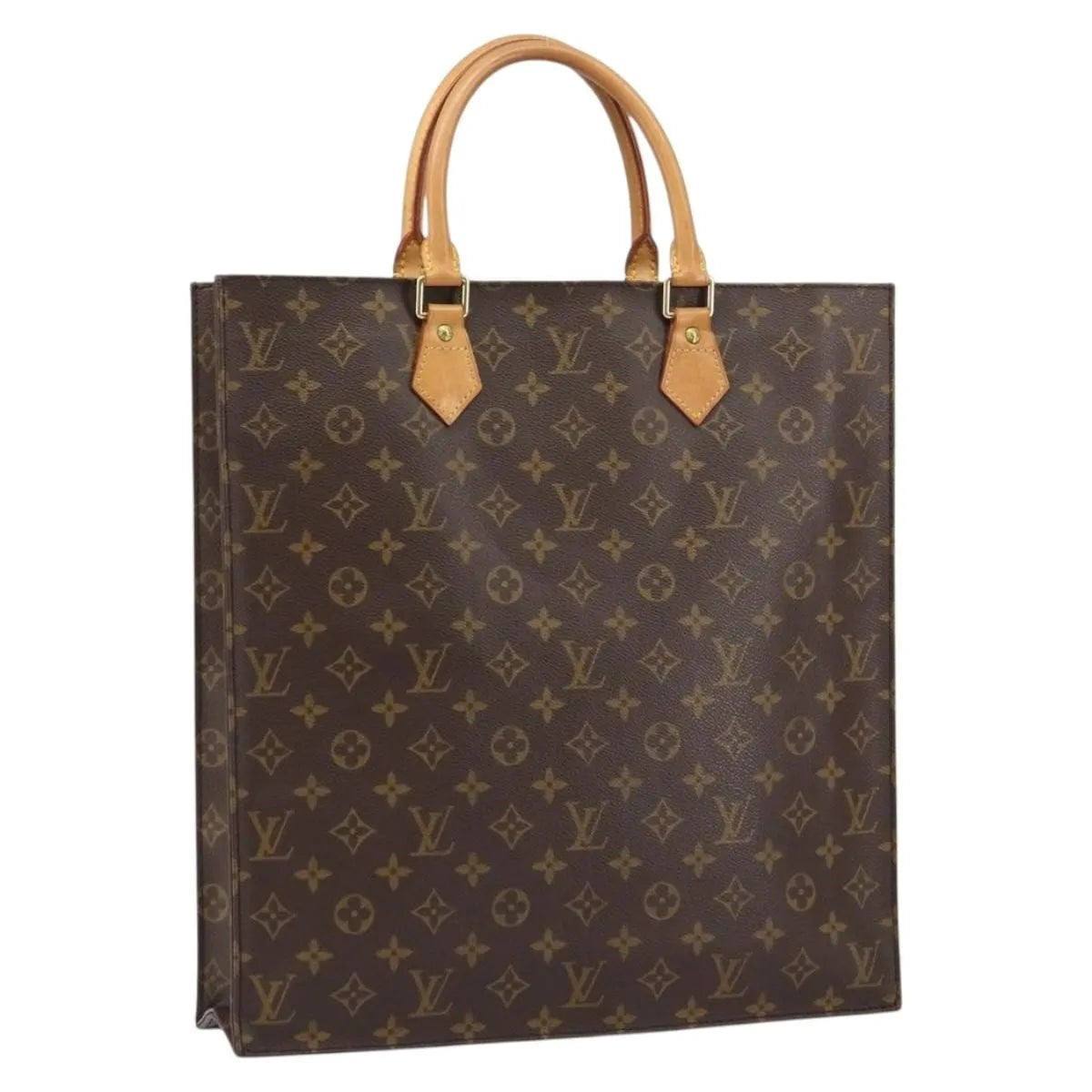 Louis Vuitton Sac Plat Monogram Canvas, Brown, Canvas, Handbag
