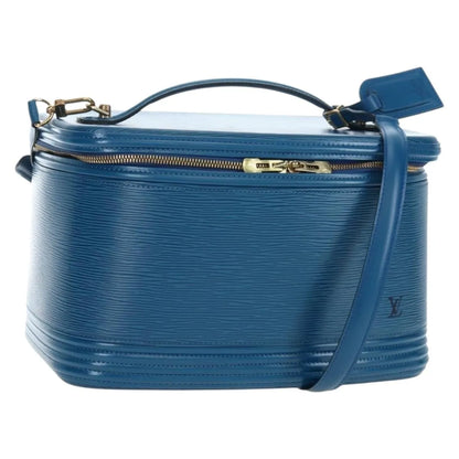 Louis Vuitton Nice Train Case Epi Leather, Blue, Leather, Handbag