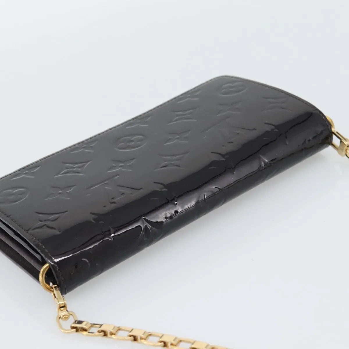 Louis Vuitton Sarah Chain Monogram Vernis, Burgundy, Patent Leather, Clutch