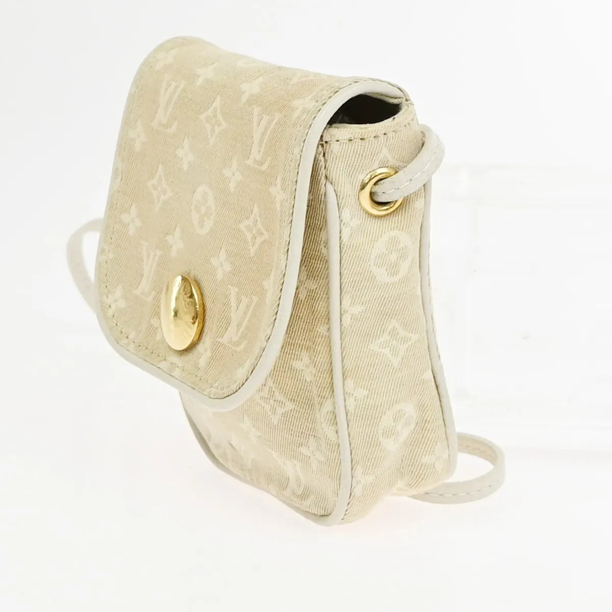 Louis Vuitton Cancun Pochette Monogram Mini Canvas, Beige, Canvas, Clutch