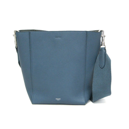 Celine Sangle Seau Calfskin, Blue, Leather, Shoulder Bag