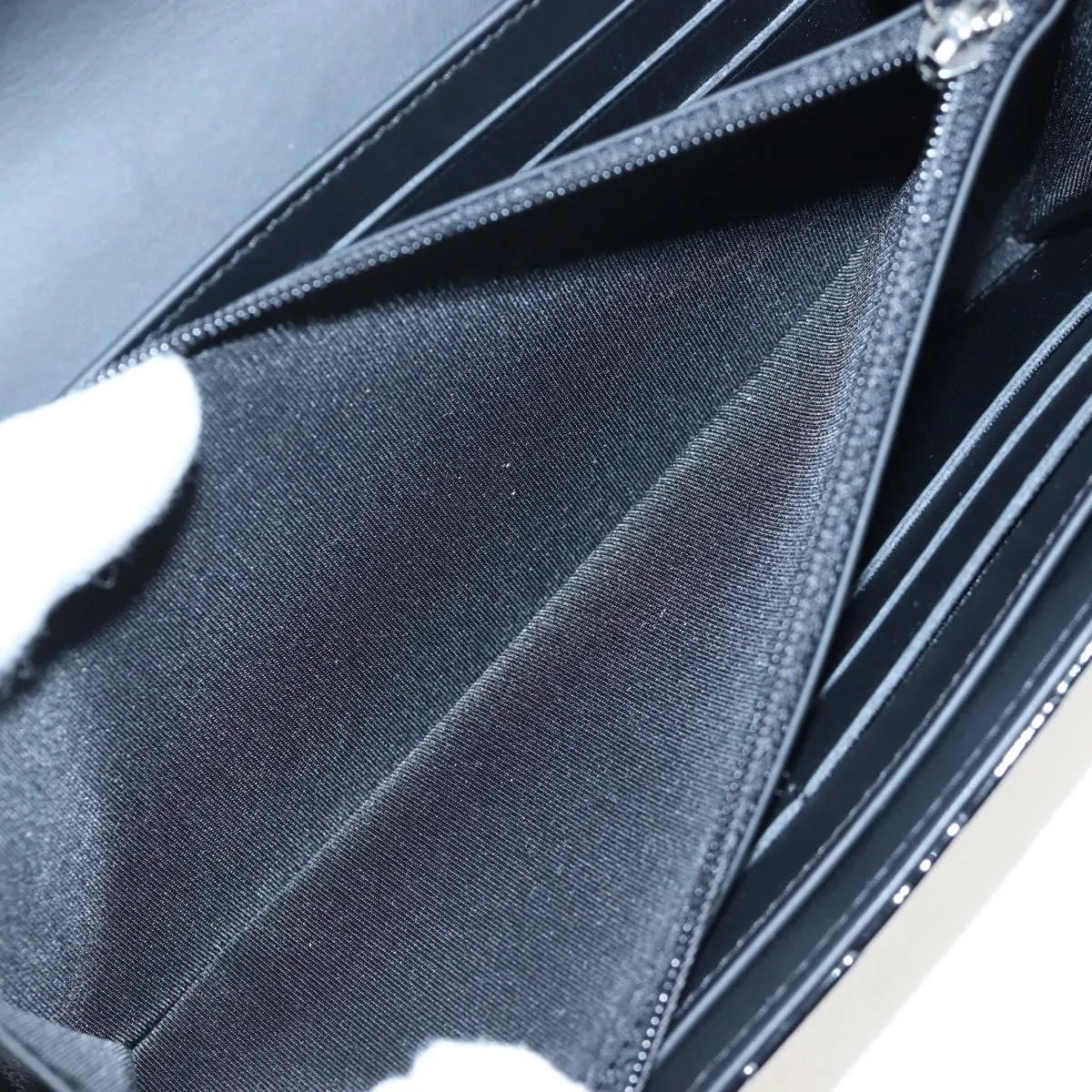 Chanel CC French Flap Quilted Patent Leather, Black, Patent Leather, Wallet