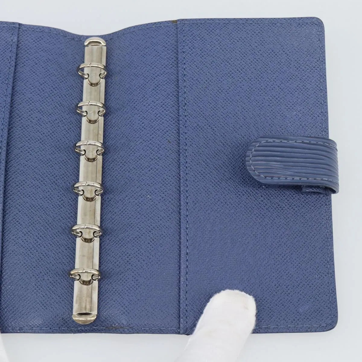 Louis Vuitton Agenda Cover Epi, Blue, Leather, Clutch