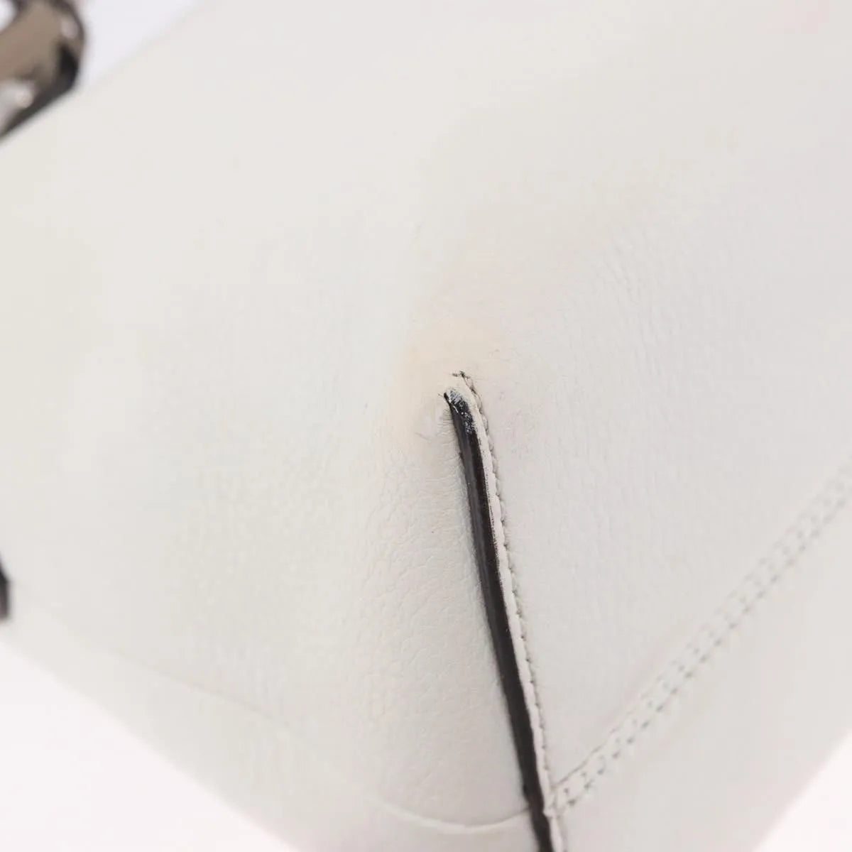Fendi By The Way Satchel M, White, Leather, Crossbody Bag