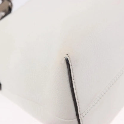 Fendi By The Way Satchel M, White, Leather, Crossbody Bag