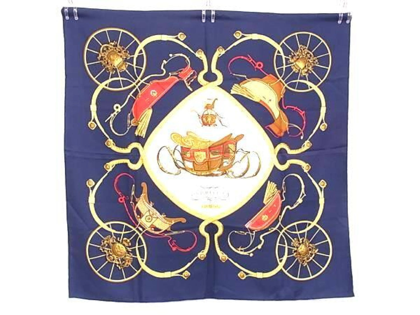 Hermes Carré 90 Silk multicolor, Navy, Silk, Scarf