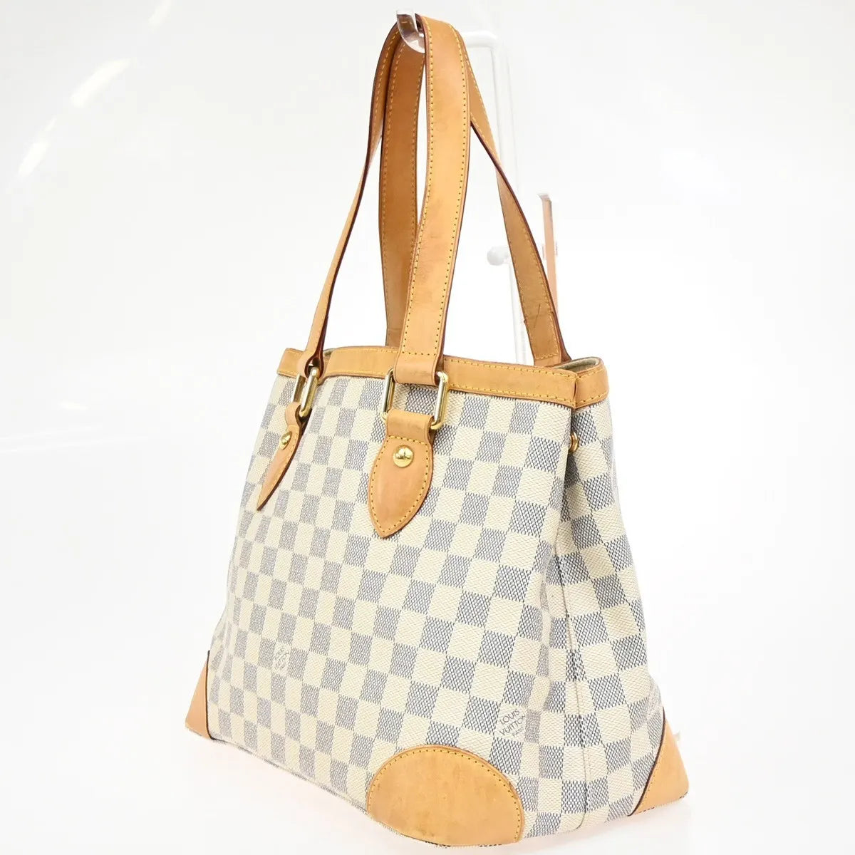 Louis Vuitton Hampstead Damier, White, Canvas, Tote Bag