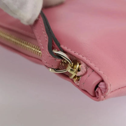 Valentino Garavani Pochette Leather, Pink, Leather, Clutch