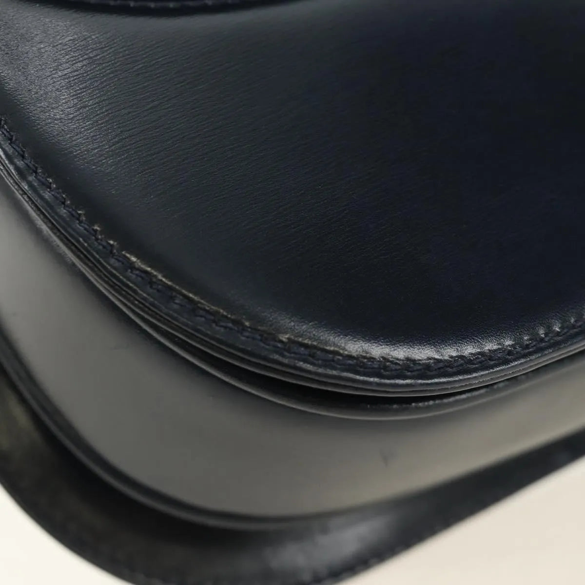 Gucci Chain Flap Leather, Navy, Leather, Shoulder Bag