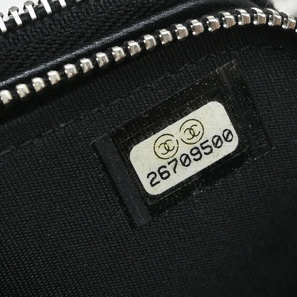 Chanel Diamond CC Double Zip Clutch with Chain Quilted Lambskin, Black, Leather, Shoulder Bag