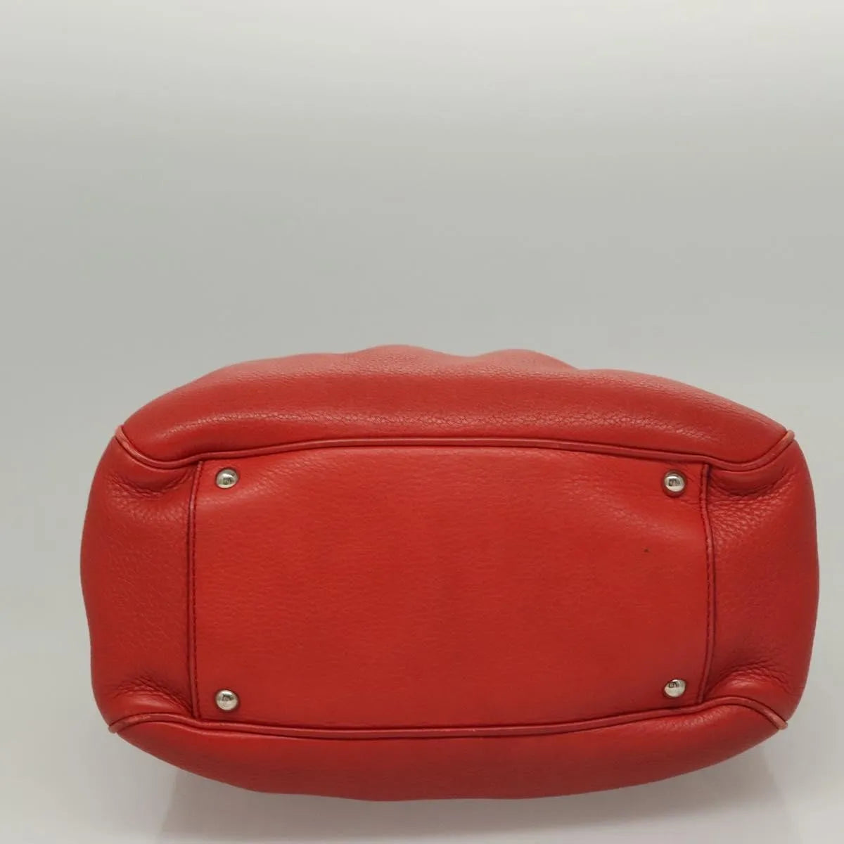 Salvatore Ferragamo Gancini Handle Tote Leather, Red, Leather, Handbag