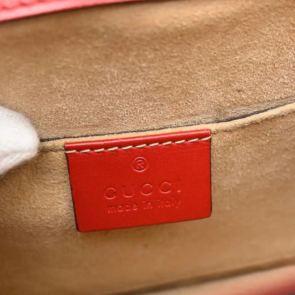 Gucci Sylvie Leather, Red, Leather, Shoulder Bag