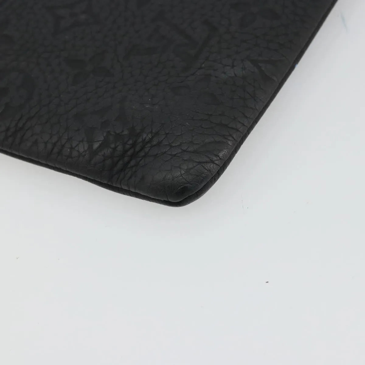 Louis Vuitton LV Friends A4 Printed Monogram Taurillon Leather, Black, Canvas, Clutch