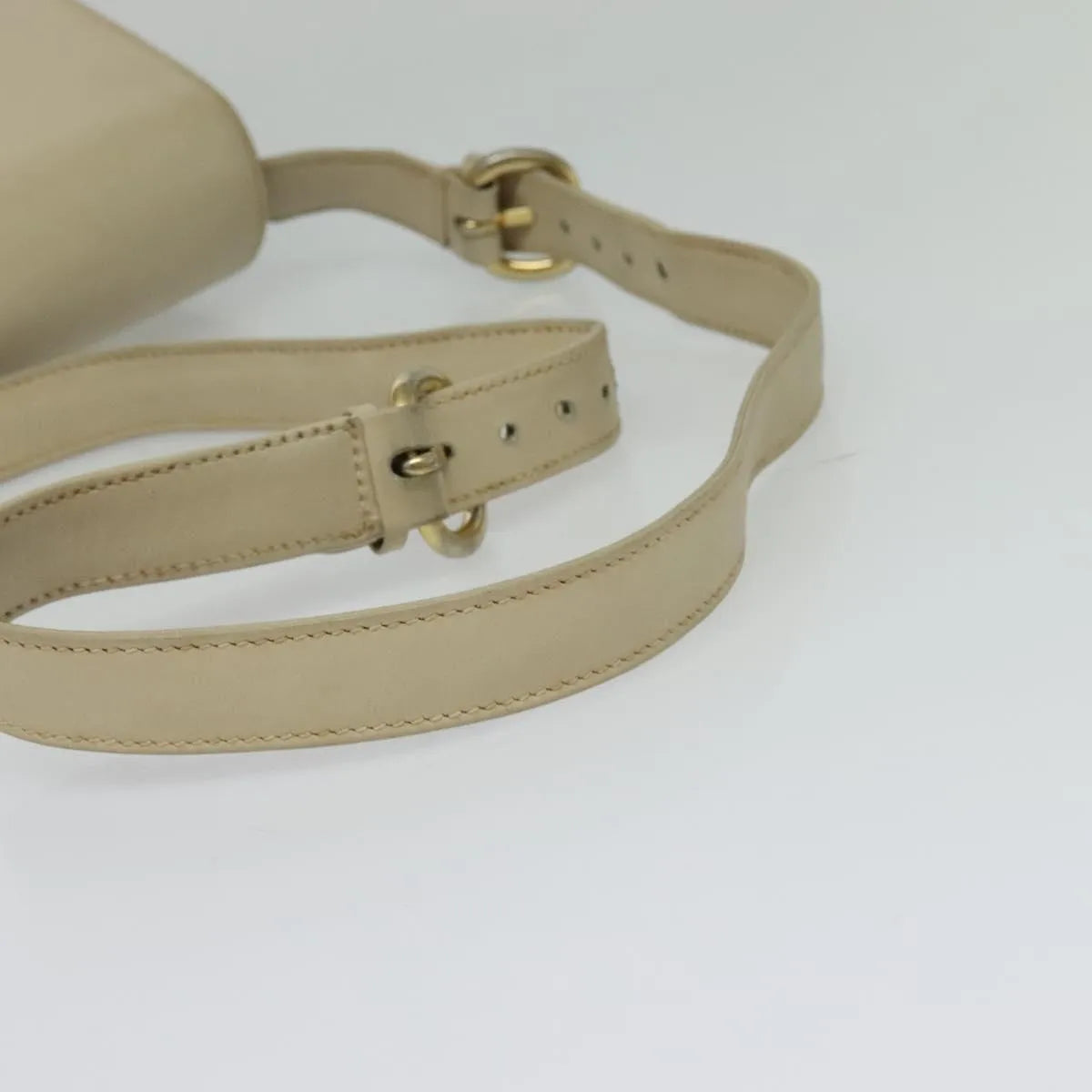 Gucci Vintage Flap Leather, Beige, Leather, Shoulder Bag