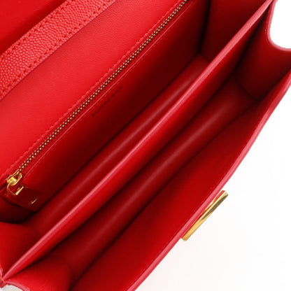 Burberry TB Flap Leather, Red, Leather, Clutch