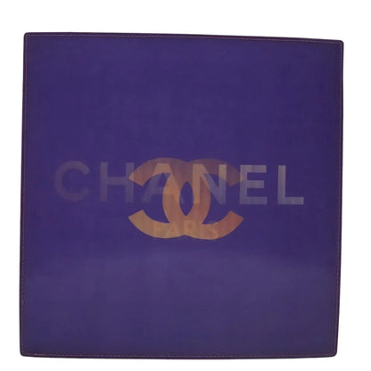 Chanel Vintage Holographic Chain Tote Vinyl, Purple, Plastic, Tote Bag