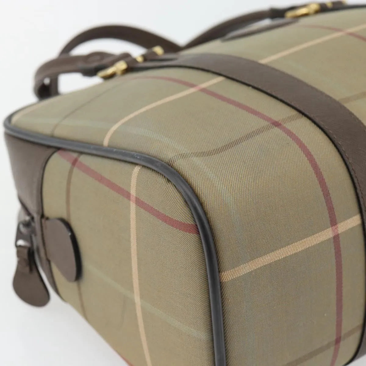 Burberry Nova check boston Canvas, Beige, Canvas, Handbag