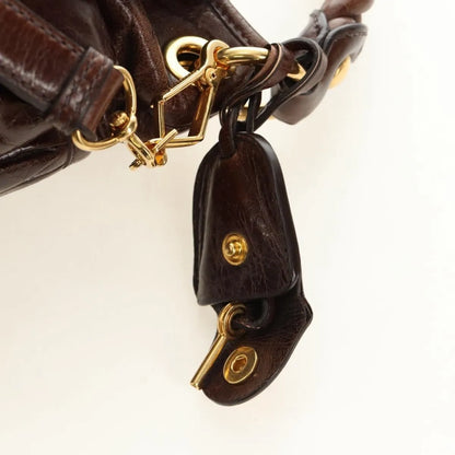 Miu Miu Coffer Convertible Hobo Matelasse Leather, Brown, Leather, Handbag