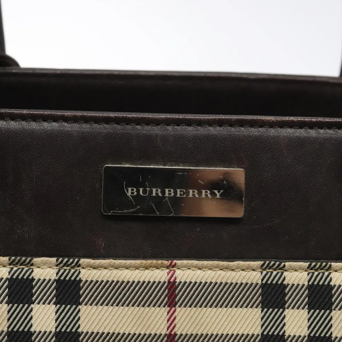 Burberry Nova Check Nylon, Beige, Nylon, Handbag