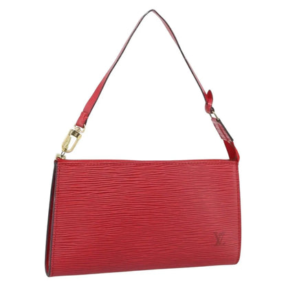 Louis Vuitton Pochette Accessoires Epi, Red, Leather, Clutch