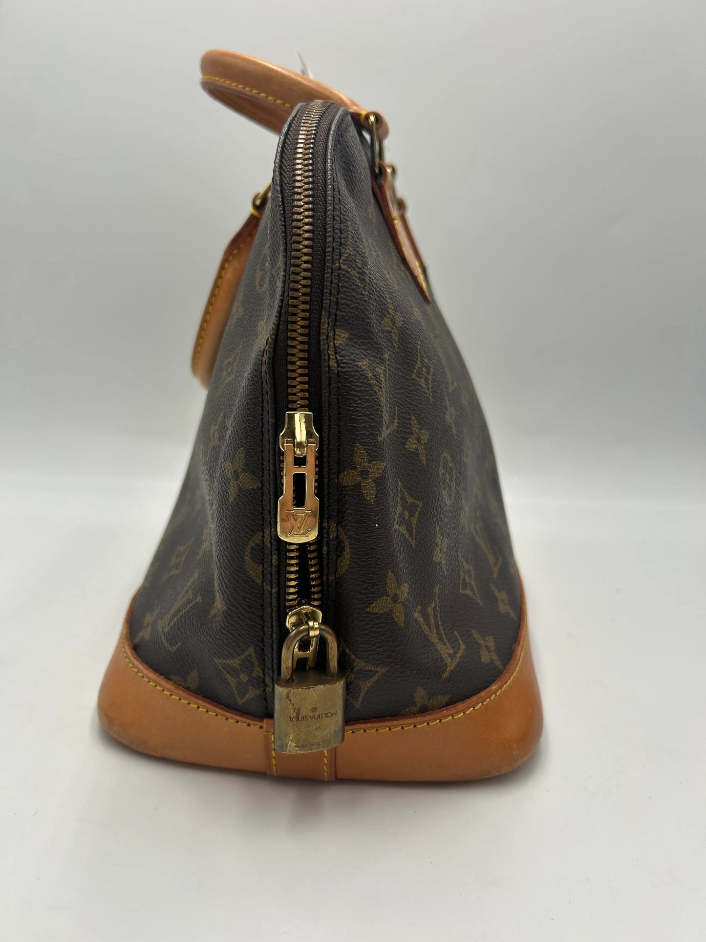 Louis Vuitton Alma Monogram Canvas, Brown, Canvas, Handbag