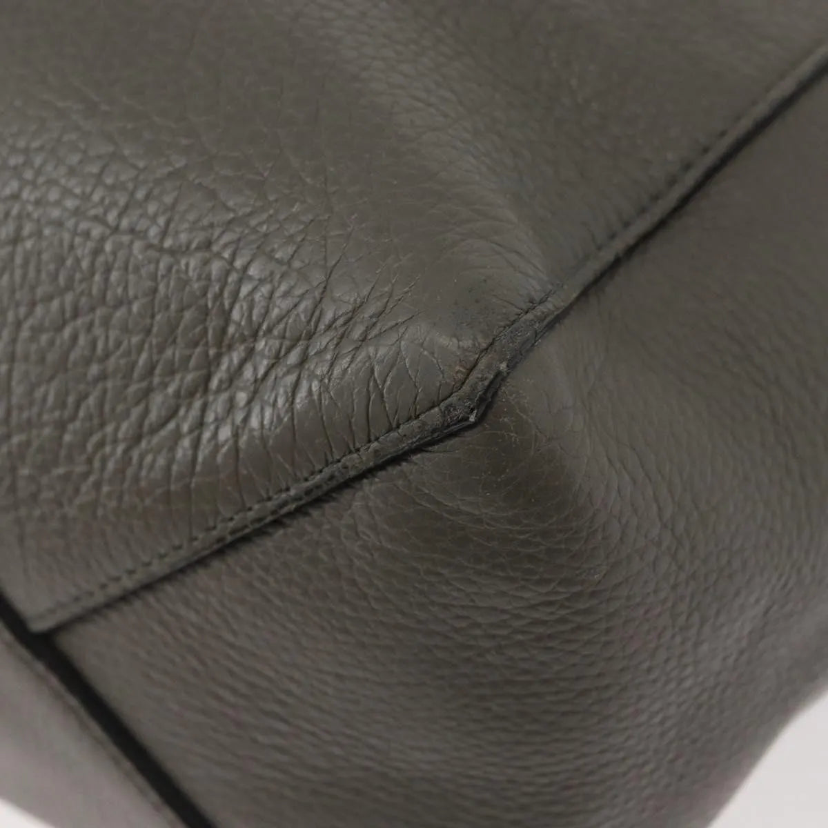 Celine Phantom Cabas Tote Leather, Gray, Leather, Tote Bag