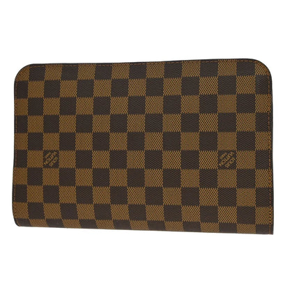 Louis Vuitton Pochette Saint Louis Damier, Brown, Canvas, Clutch