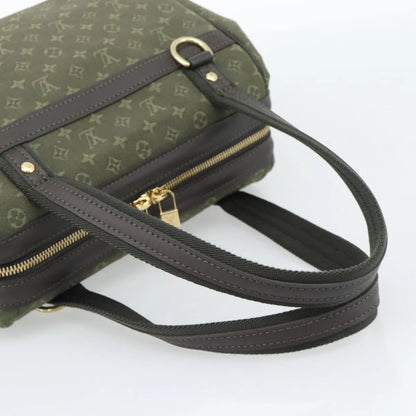 Louis Vuitton Joséphine Mini Lin, Khaki, Canvas, Handbag