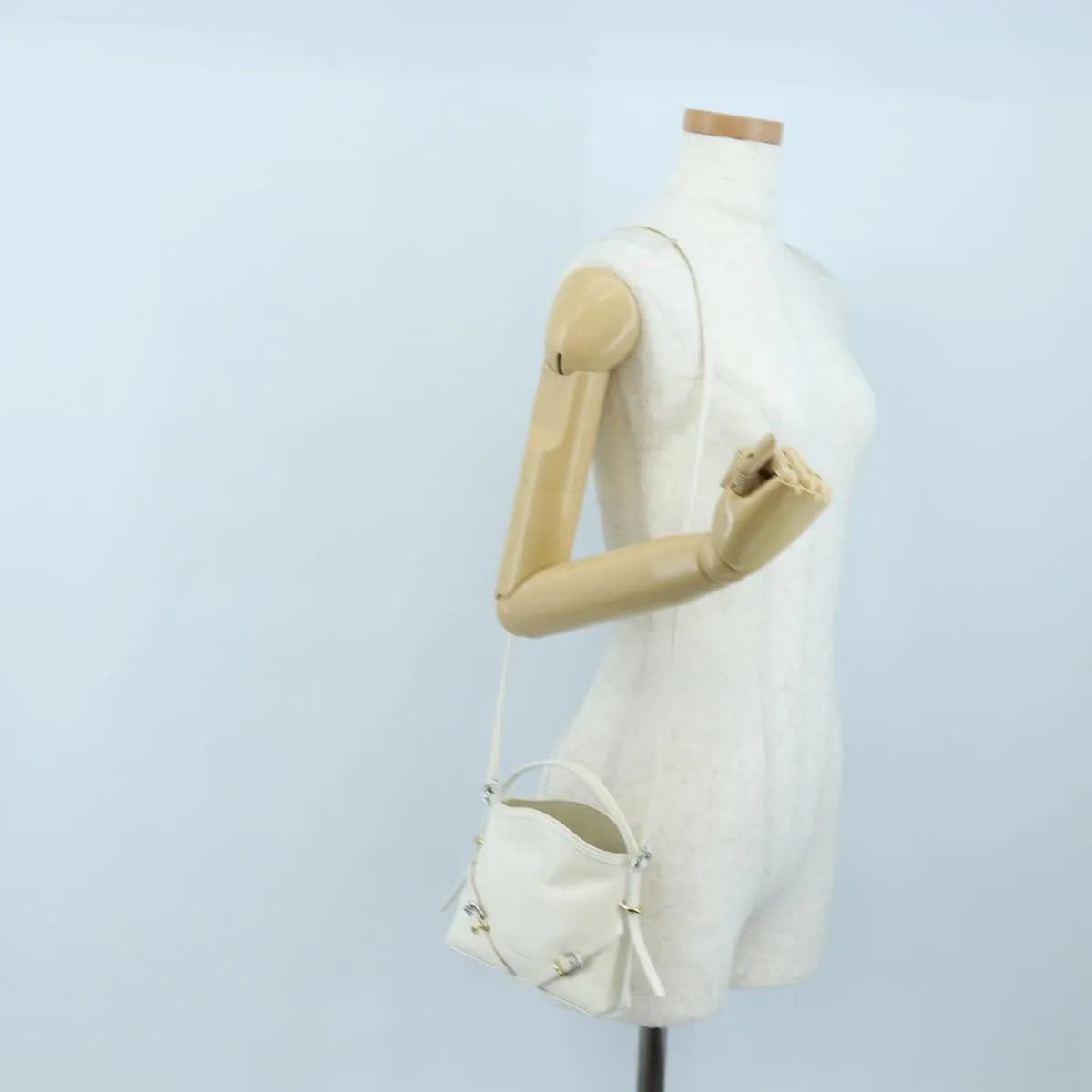 Givenchy Voyou Leather, White, Leather, Shoulder Bag