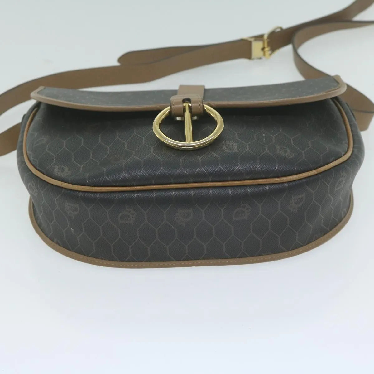 Christian Dior Vintage CD Flap Canvas, Black, Canvas, Shoulder Bag