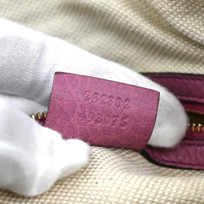 Gucci Soho Boston Leather, Pink, Leather, Handbag