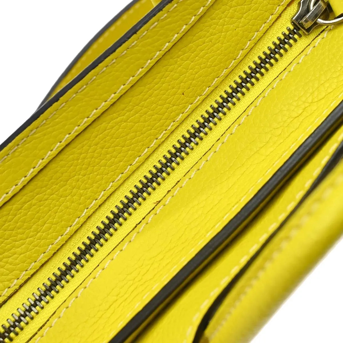 Celine Luggage Grainy Leather, Yellow, Leather, Tote Bag