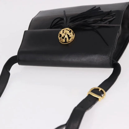 Salvatore Ferragamo Vintage Leather, Black, Leather, Shoulder Bag