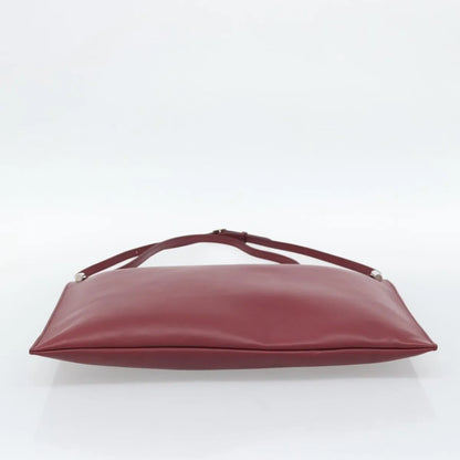 Celine Fortune Cookie Convertible Leather, Burgundy, Leather, Shoulder Bag