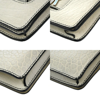 Christian Dior J'Adior Flap Canyon Grained Lambskin with Mosaic Detail, White, Leather, Shoulder Bag