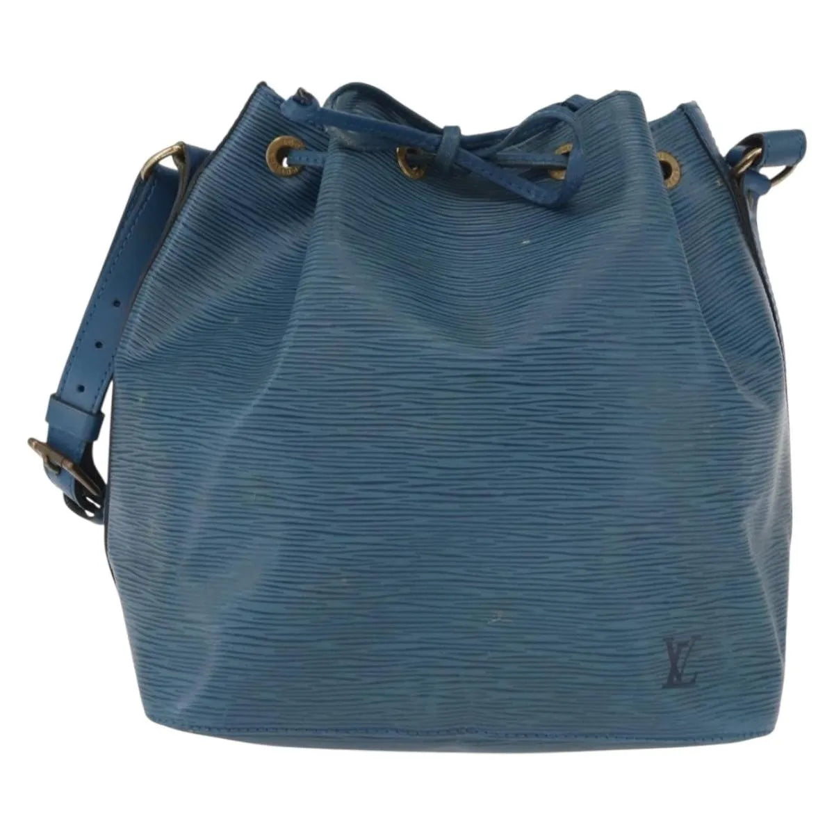 Louis Vuitton Petit Noe Epi Leather, Blue, Leather, Shoulder Bag