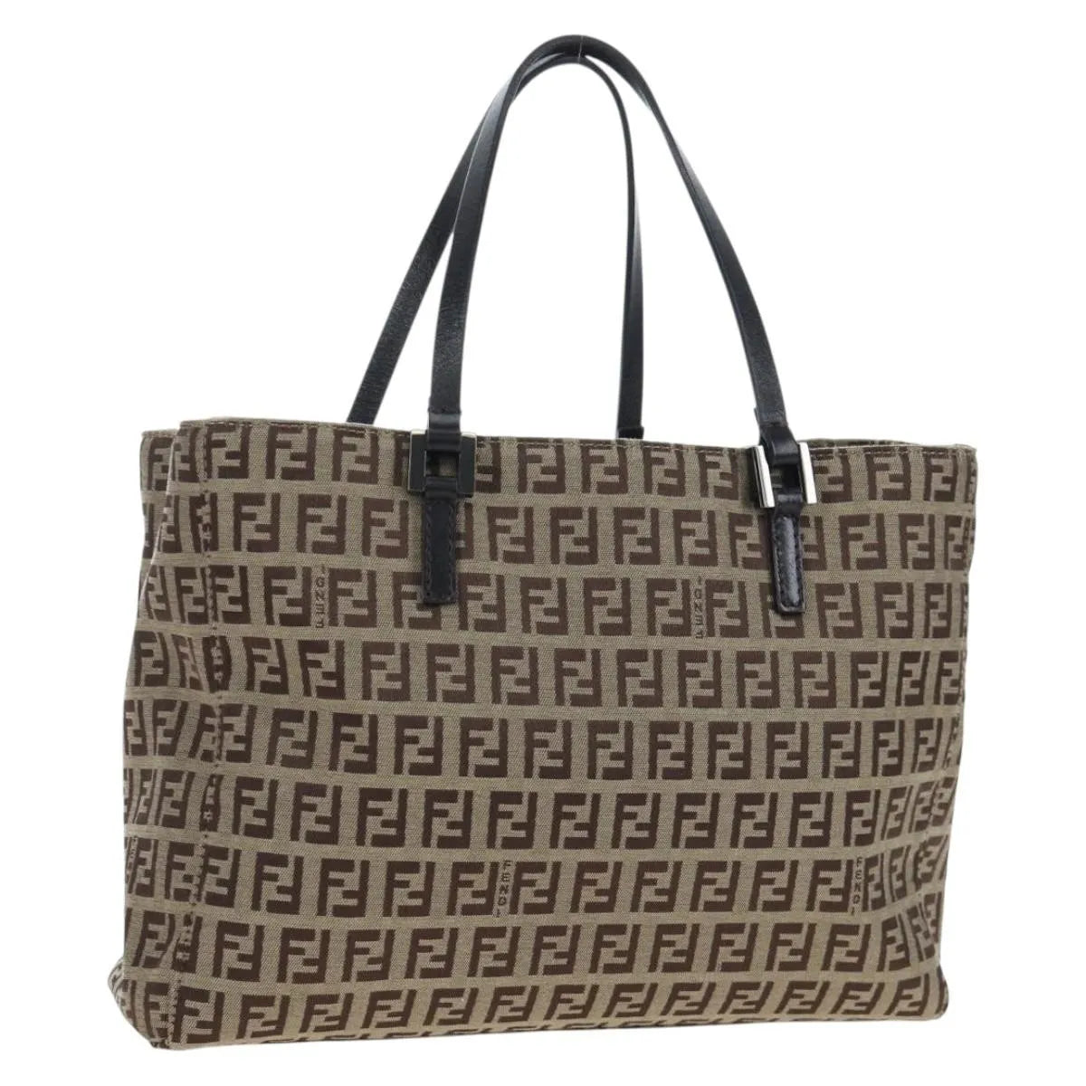 Fendi Vintage Shopping Tote Zucchino Canvas, Beige, Canvas, Shoulder Bag