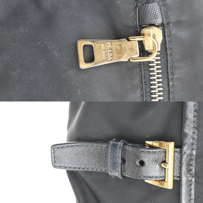 Prada Buckle Messenger Tessuto, Black, Nylon, Shoulder Bag