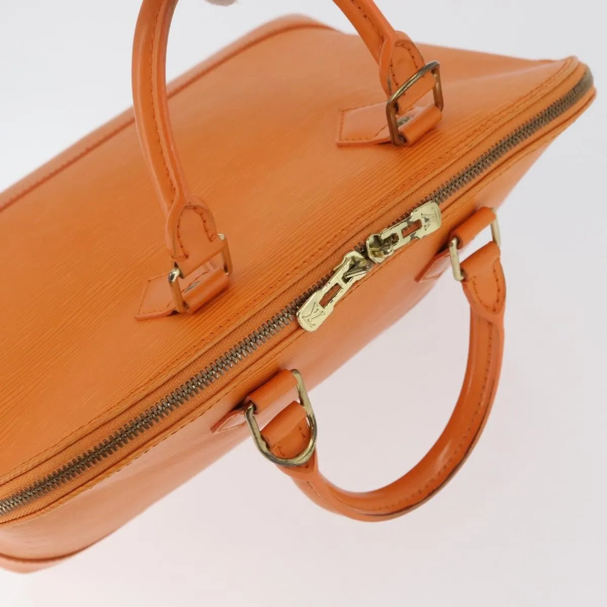 Louis Vuitton Alma Epi, Orange, Leather, Handbag