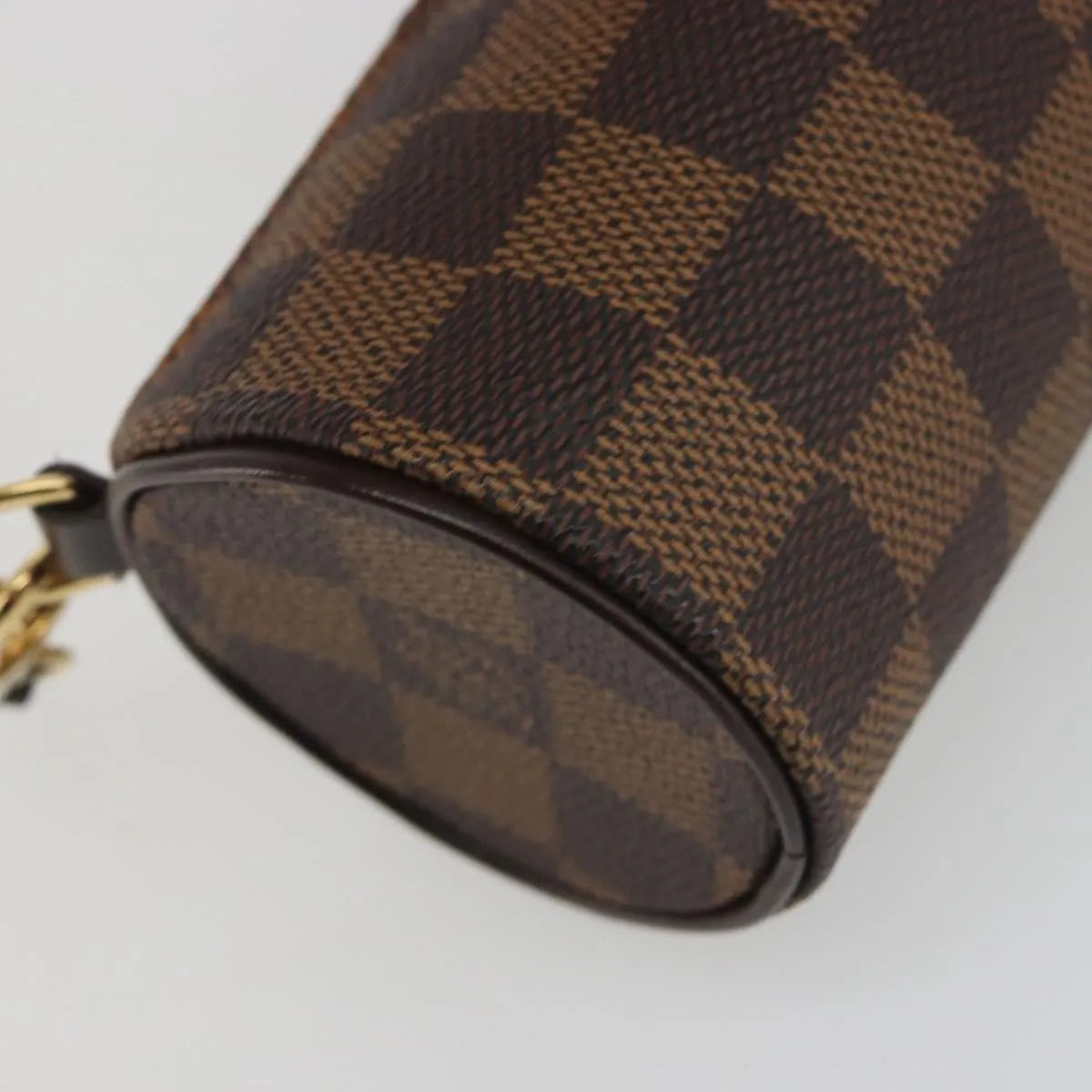 Louis Vuitton Papillon Pochette Damier Ebene, Brown, Canvas, Clutch