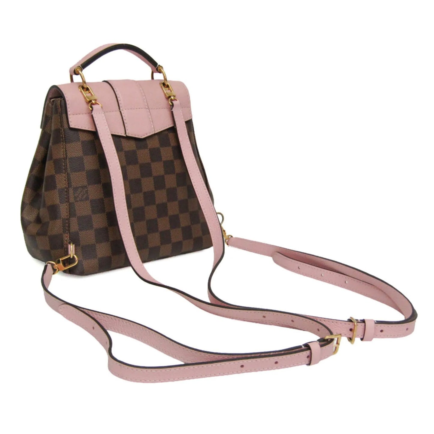 Louis Vuitton Clapton Damier and Leather, Brown, Canvas, Backpack