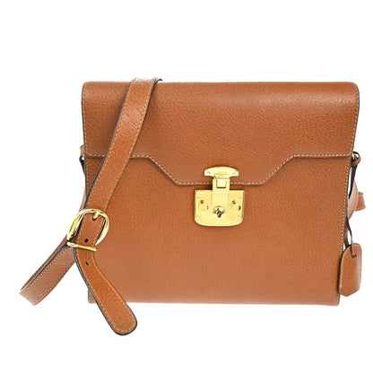 Gucci Vintage Lady Lock Top Handle Leather, Brown, Leather, Shoulder Bag