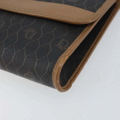 Christian Dior Vintage Honeycomb chain Canvas, Black, Canvas, Shoulder Bag