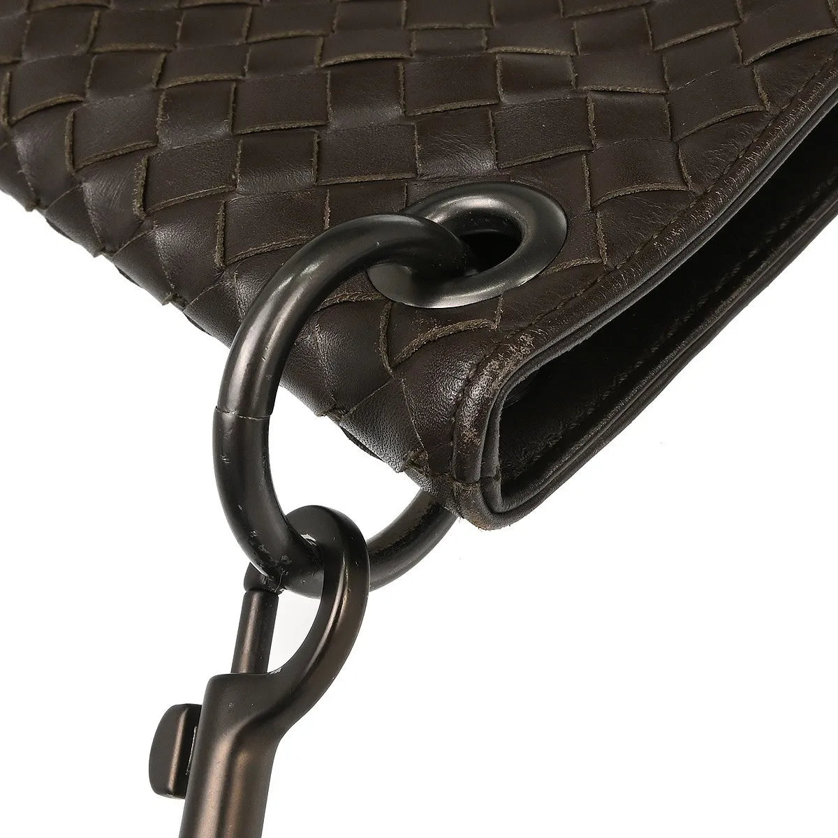 Bottega Veneta Intrecciato Shoulder Leather, Brown, Leather, Shoulder Bag